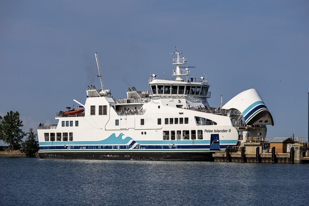 Pelee Islander II ferry docked at Leamington Harbour