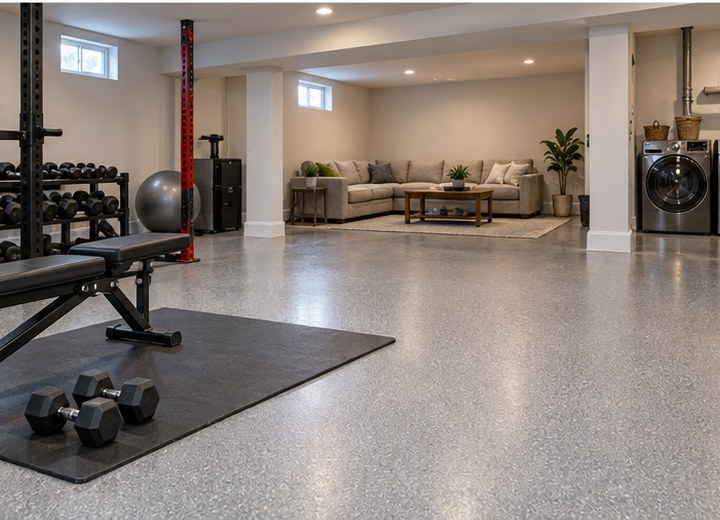How will it be used? — visual example for Is a coated floor right for a Windsor–Essex basement?