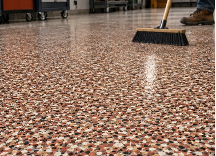 Different maintenance feel — visual example for Full-flake vs. metallic epoxy: which finish fits your space?