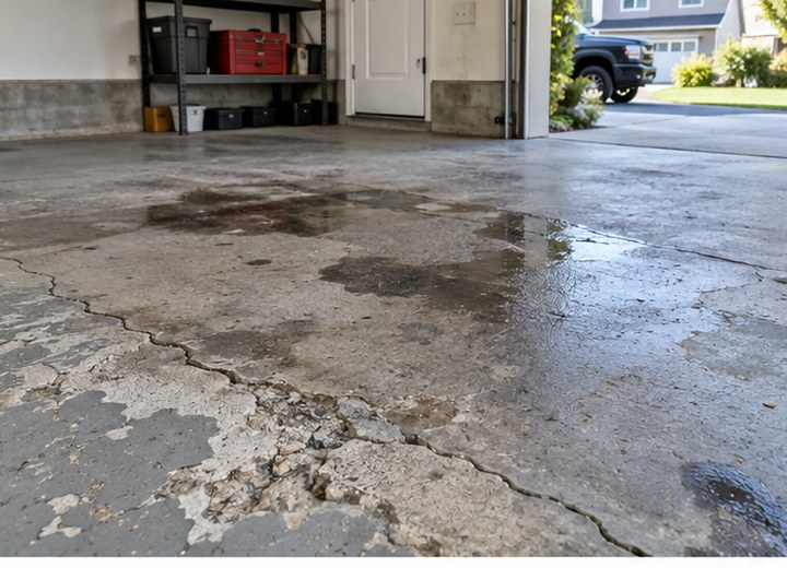 Condition — visual example for What does a garage floor cost in Windsor–Essex?