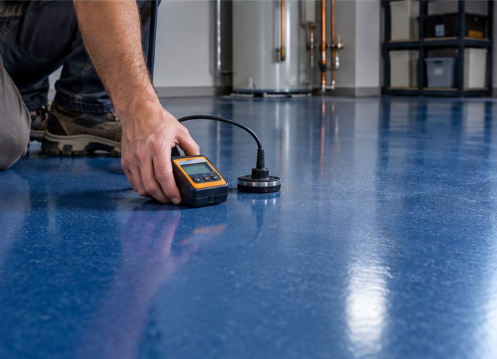 Review conditions — visual example for How long should new concrete cure before it is coated?