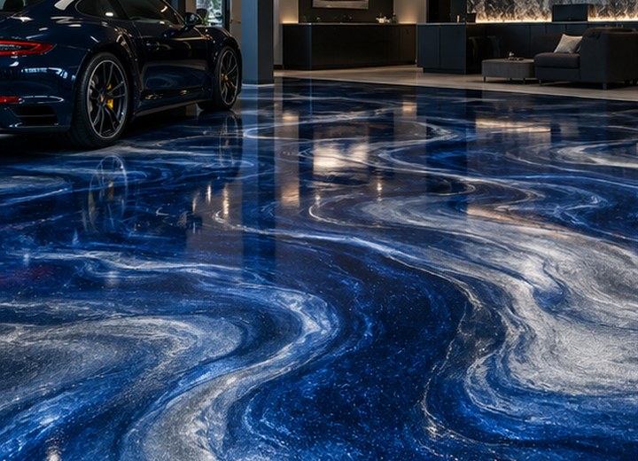 Set the background — visual example for Metallic epoxy: when the dramatic option makes sense