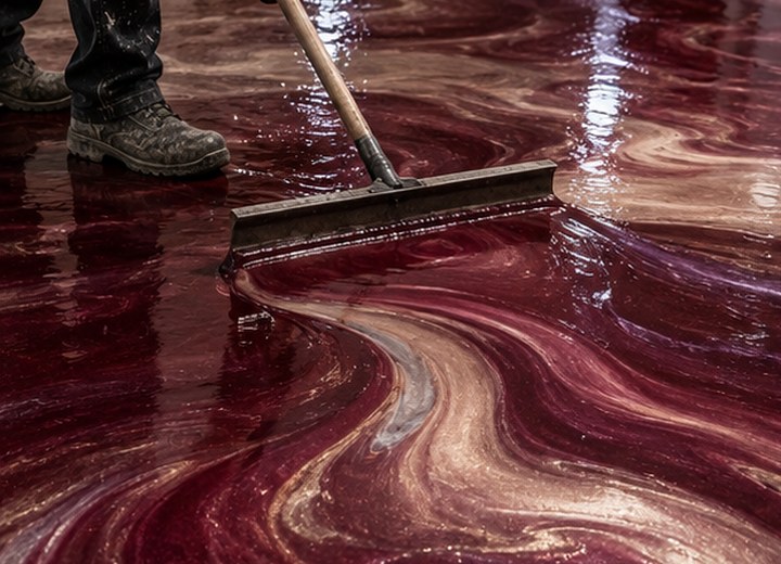 Create flow — visual example for Metallic epoxy: when the dramatic option makes sense