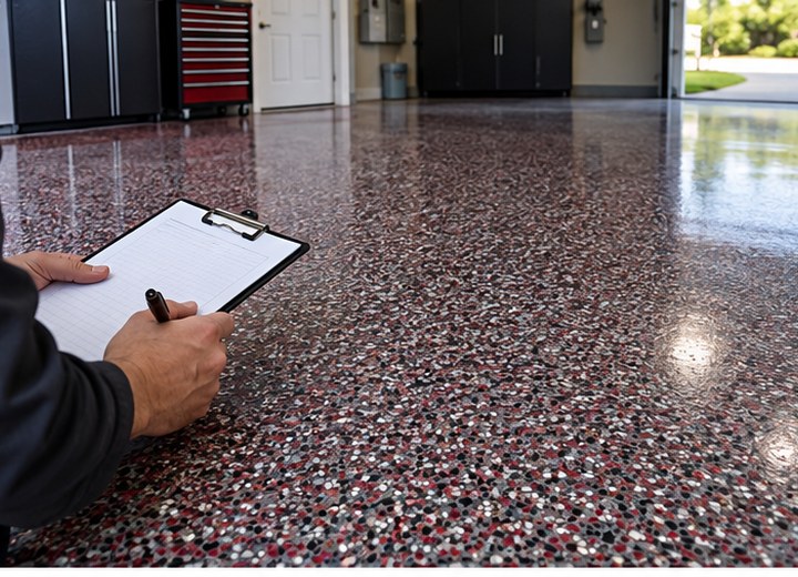 Assess and scope — visual example for Professional epoxy installation: start to finish