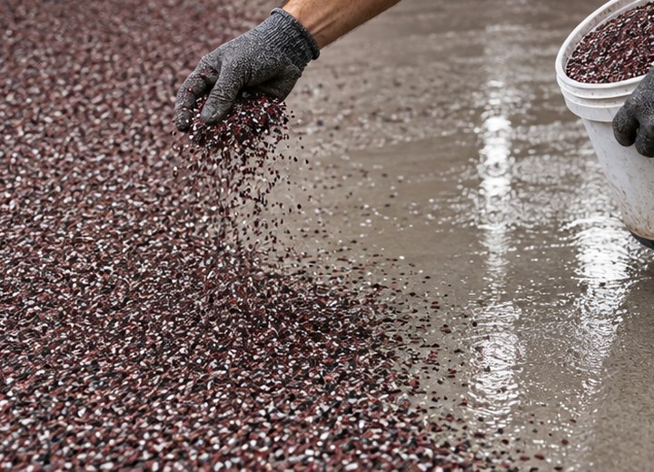 Controlled palette — visual example for Quartz broadcast floors: the practical decorative option