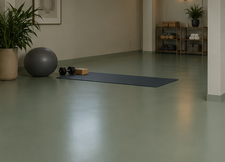 Expect honest substrate character — visual example for Solid-colour floors: simple can still look premium