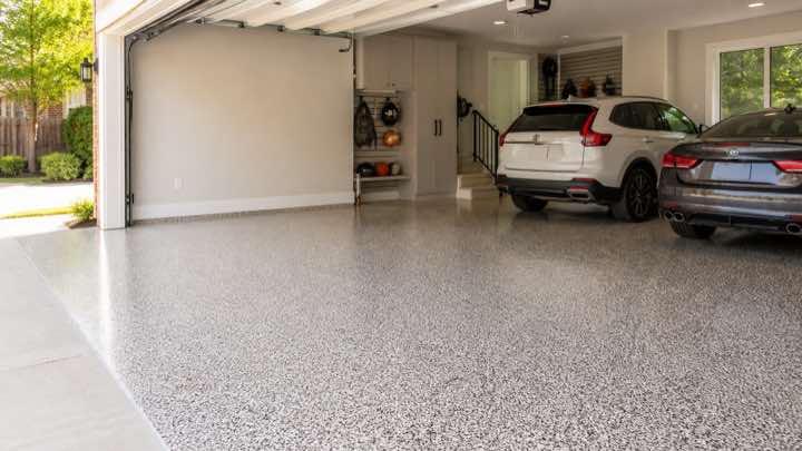 Clean bright garage ready for a floor project